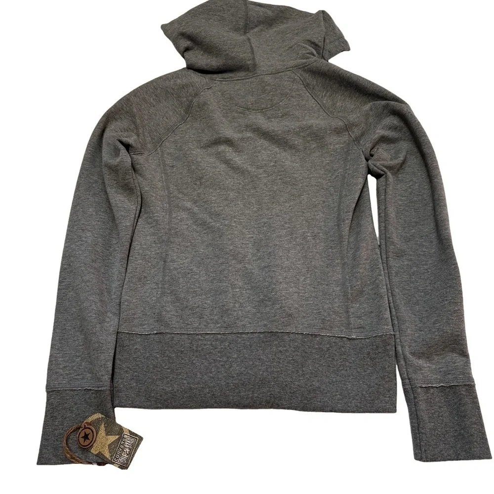 Converse One Star Women's Gray Hoodie Sweatshirt Size M NWT Front Pockets Zip - Picture 4 of 14